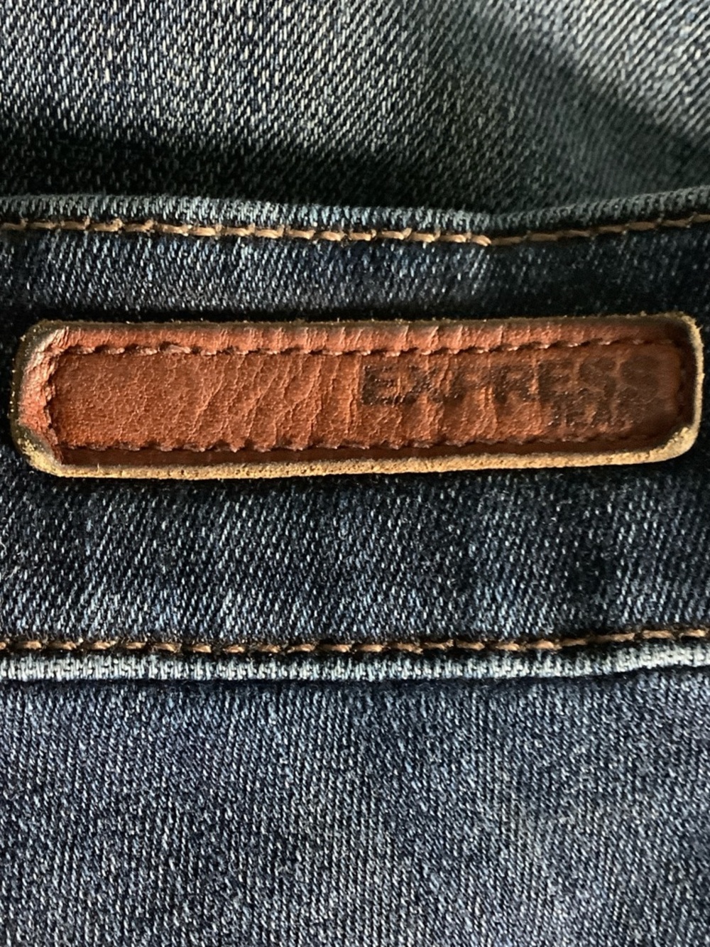 Express Skinny Jeans in Dark Blue Wash - Picture 3 of 5